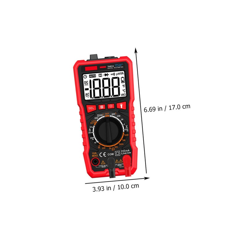 Digital Multimeter Tester with LCD Backlight Flashlight Protective Case Anti Skid Design - Image 2